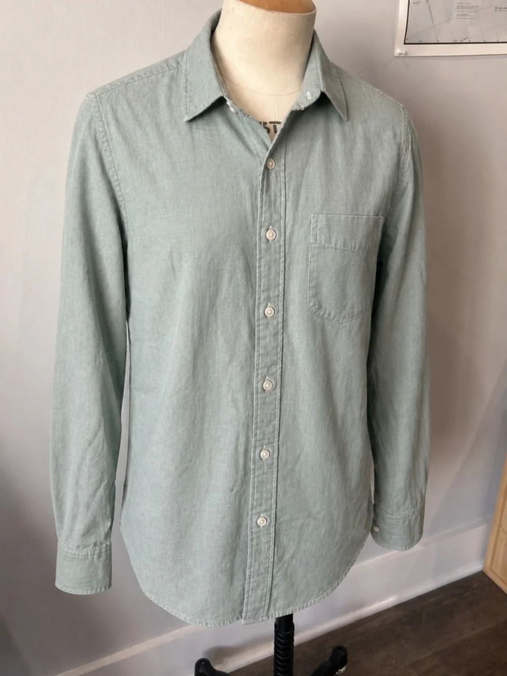J. Crew‎ Men's Button-Down Shirt in Sage Green